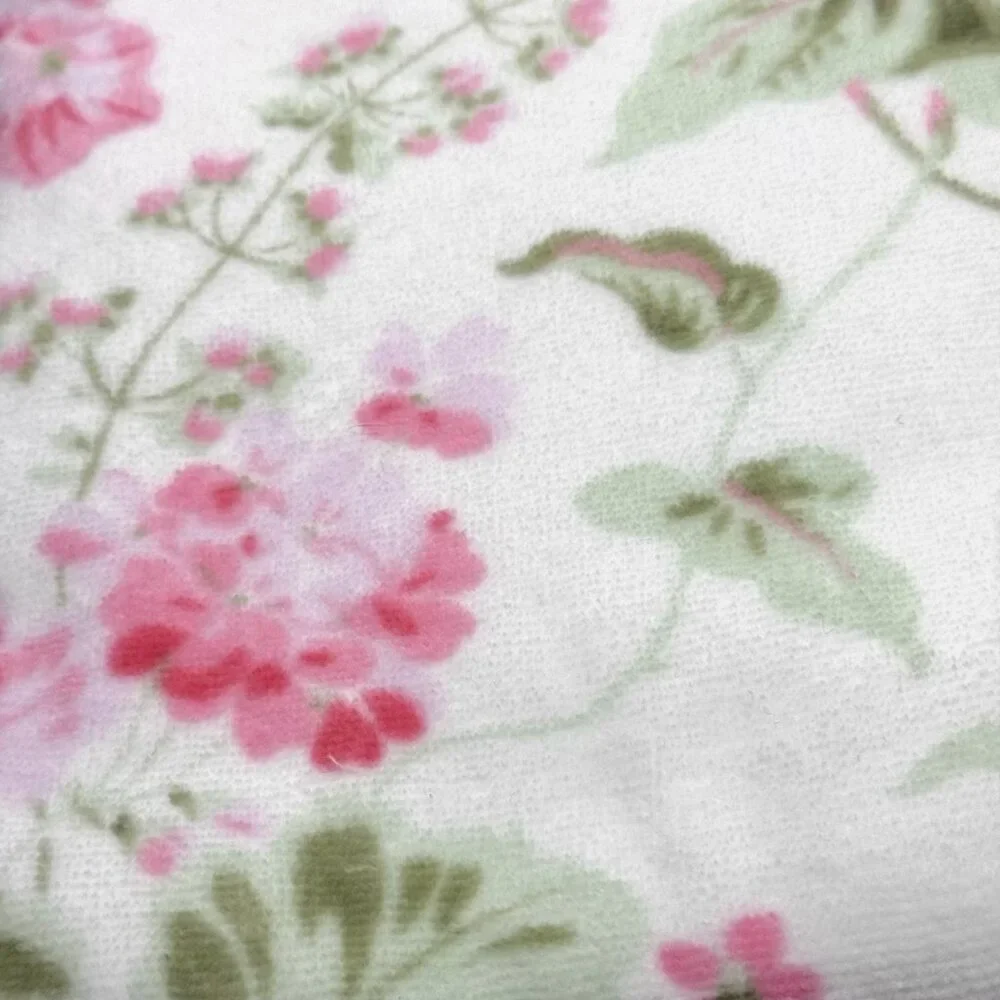x4 Laura Ashley MORNING GLORIA Velour Bath Towel Set Pink Green Floral Glories